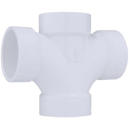 Charlotte Pipe And Foundry 1-1/2 In. Double Sanitary DWV PVC Tee PVC 00428 0600HA